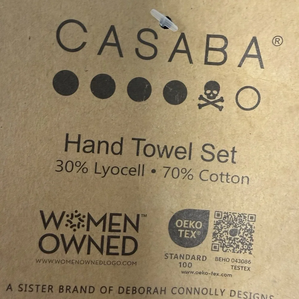 NWT Casaba Halloween Ghost Dogs Hand Towel 2pc Dog Dachshund Retriever Towels
